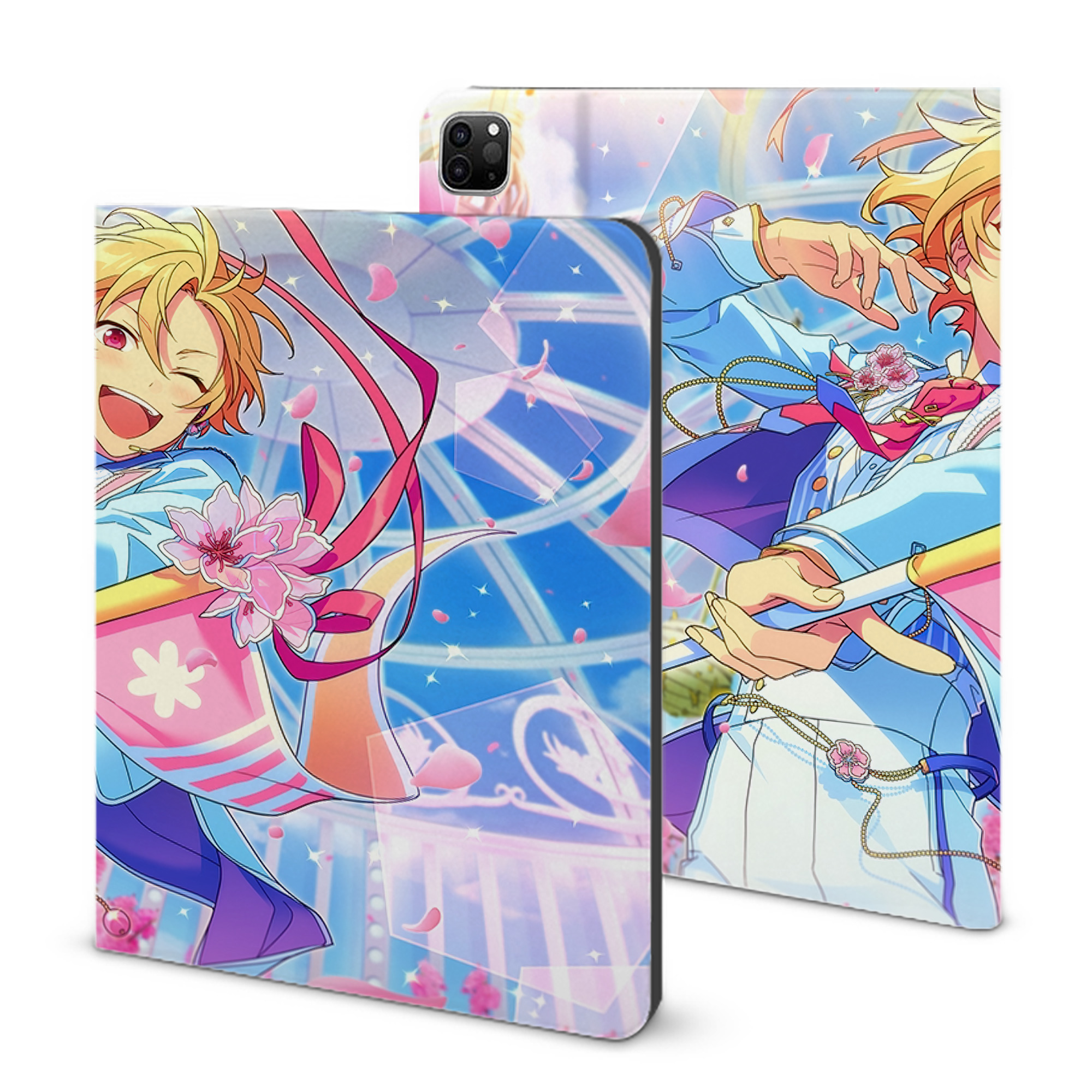 （画像用） あんさんぶるスターズ! Ensemble Stars IPad ケース ブック型 PUレザー TPU 耐衝撃 軽量 薄型 ペン収納なし 全面保護 IPad 各モデル対応